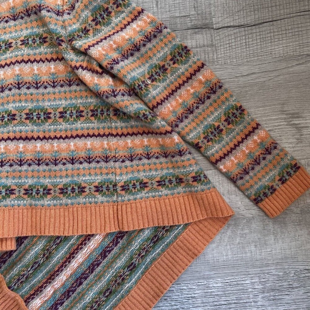 Sundance Orange and Green Patterned Cardigan - Picture 9 of 14